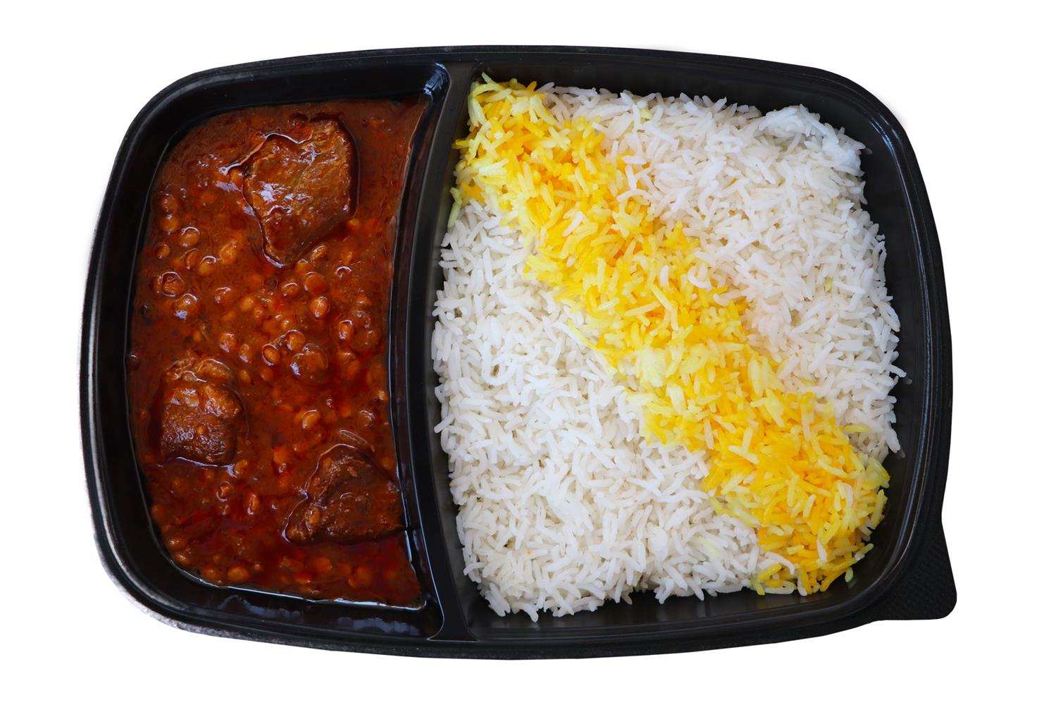 چلو خورشت قیمه سیب زمینی